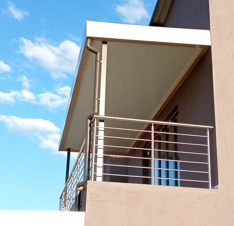 Patio Ceiling with Desert Sand Fascia Gutter - Serengeti Golf Estate