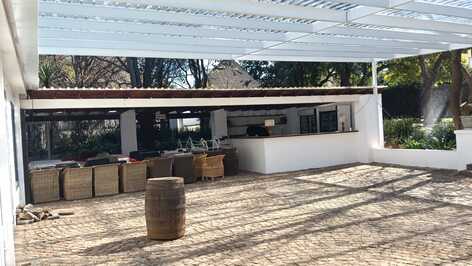 After installation with a fully protected entertainment area.
